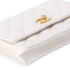 CHANEL Fit For You Wallet On Chain WOC Pearly Caviar Quilted Iridescent White
